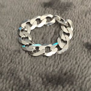 Handmade Solid Sterling Silver Chunky Chain Ring